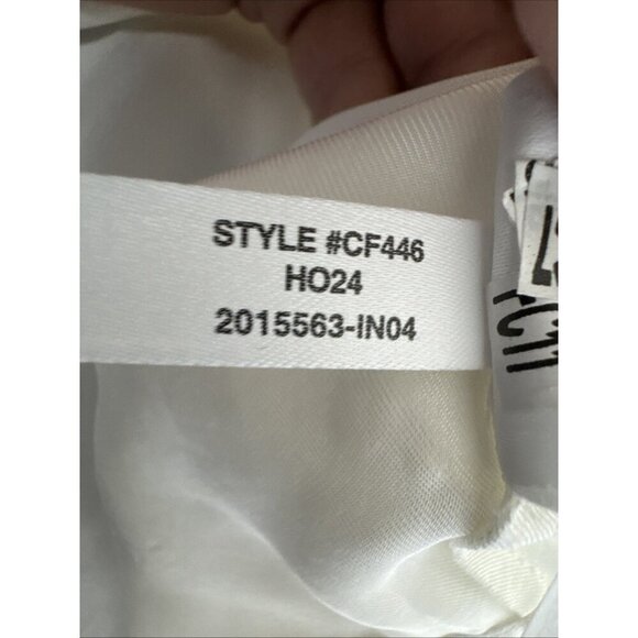 J.Crew women’s 14 Drapey Pleated Button Up Shirt Ivory Satin NWT - Picture 11 of 13